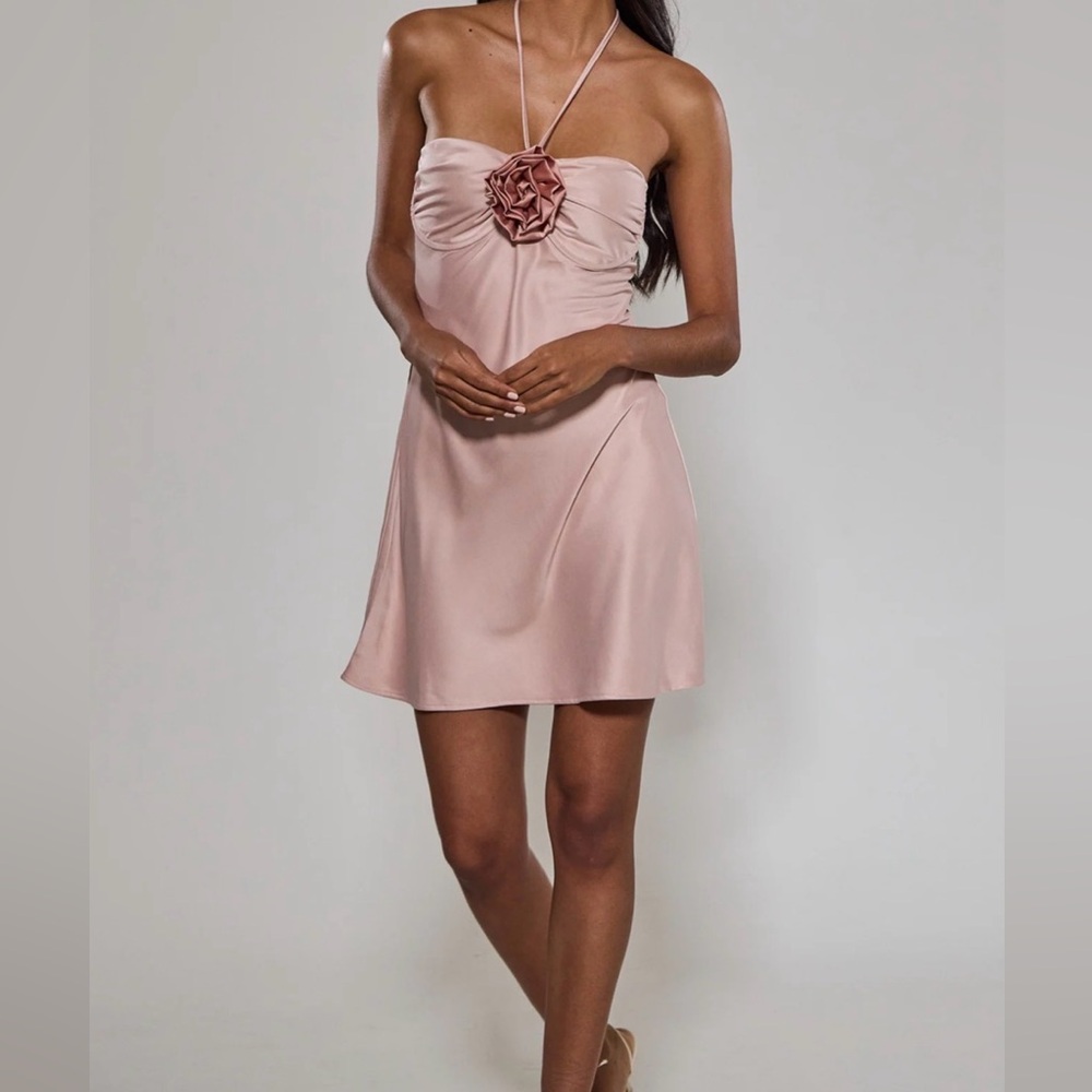 Rare London Elegant Tan Maxi Dress